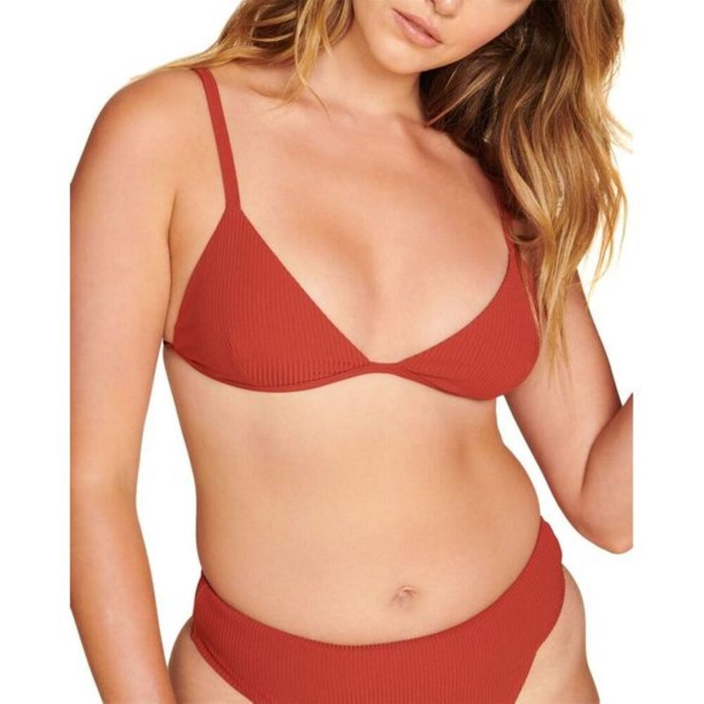 Andie Swim Red Claire Collab Bikini Swim Top Size Large